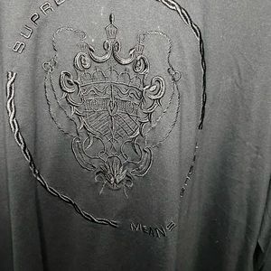 Black Supreme L/S t shirt.(Crest)